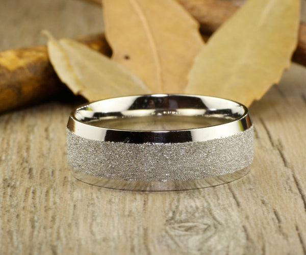 Handmade Wedding Band, Men Ring, Couple Ring, Titanium Ring, Anniversary Ring, Unisex Ring, 8mm