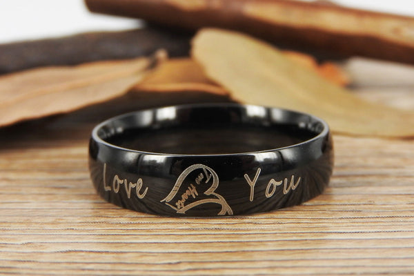 Handmade Two Heart become One Heart Matching Wedding Rings, his and her promise ring, Wedding Rings Set, couple rings