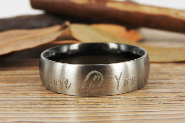 Handmade Two Heart become One Heart Matching Wedding Rings, his and her promise ring, Wedding Rings Set, couple rings