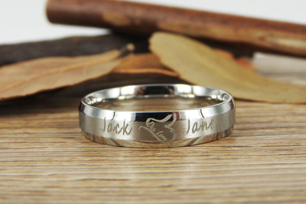 Handmade Two Heart become One Heart Matching Wedding Rings, his and her promise ring, Wedding Rings Set, couple rings