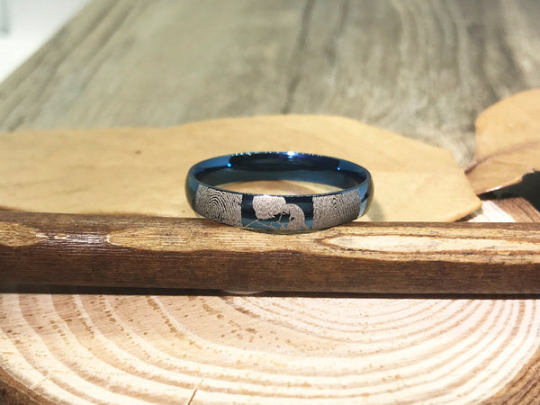 Handmade Fingerprint Comic Rings set, Love Rings, Kiss Matching Wedding Rings, his and her promise ring, Wedding Rings Set, couple rings
