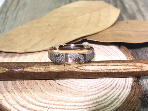 Handmade Fingerprint Comic Rings set, Love Rings, Kiss Matching Wedding Rings, his and her promise ring, Wedding Rings Set, couple rings - jringstudio