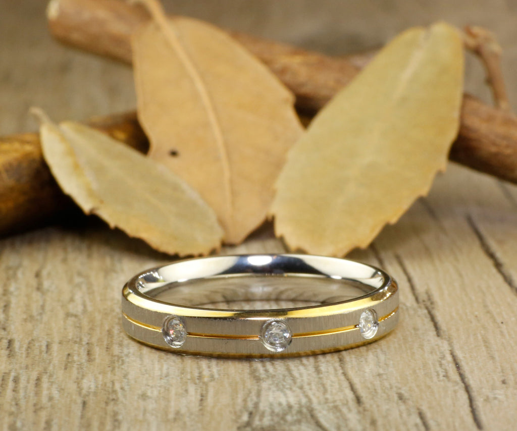 Diamond & Titanium Couple's Ring Set