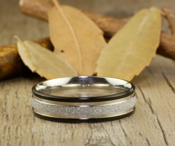 Handmade Matching Wedding Band, Men Ring, Couple Ring, Titanium Ring, Anniversary Ring