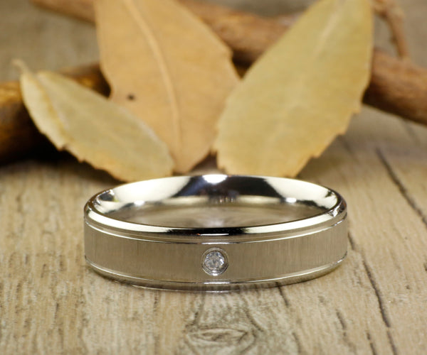 Handmade Matte Wedding Ring Bands, Dimaond Ring, Men Ring, Couple Ring, Titanium Ring, Anniversary Ring