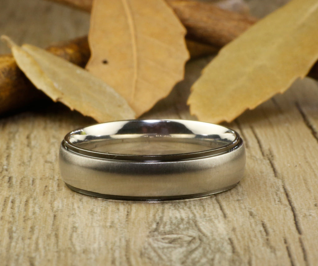 Men's Domed Wedding Band Ring