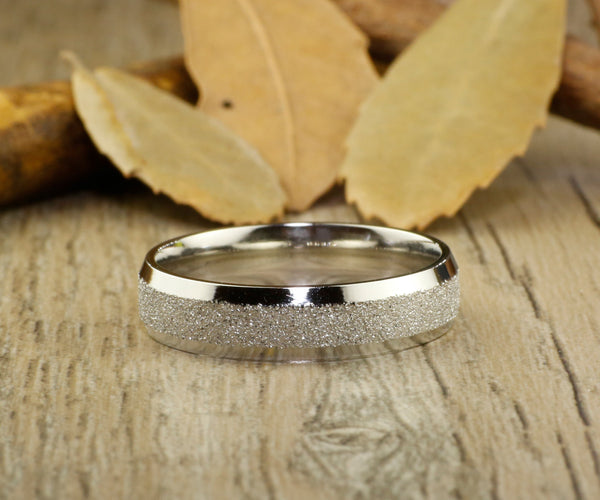 Handmade Wedding Bands, Couple Rings Set, Titanium Rings Set, Anniversary Rings Set