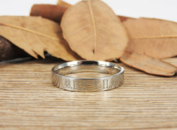 Handmade Flat Plain Polish Promise Ring, Bridal Ring, Female Ring, Wedding Band, Women Ring, Couple Ring, Titanium Ring, Anniversary Ring