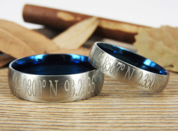 Latitude Longitude Ring, Coordinate Ring, Longitude Latitude, Personalized Ring, Personalized Jewelry,ring coordinates