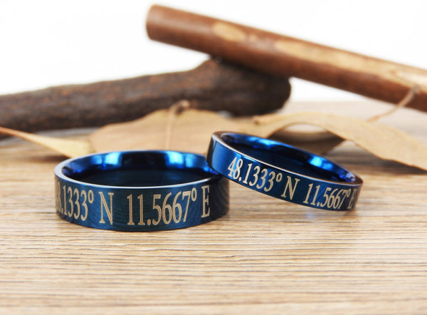 Latitude Longitude Ring, Coordinate Ring, Longitude Latitude, Personalized Ring, Personalized Jewelry,ring coordinates