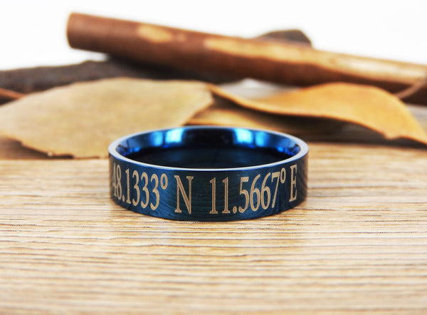 Latitude Longitude Ring, Coordinate Ring, Longitude Latitude, Personalized Ring, Personalized Jewelry,ring coordinates