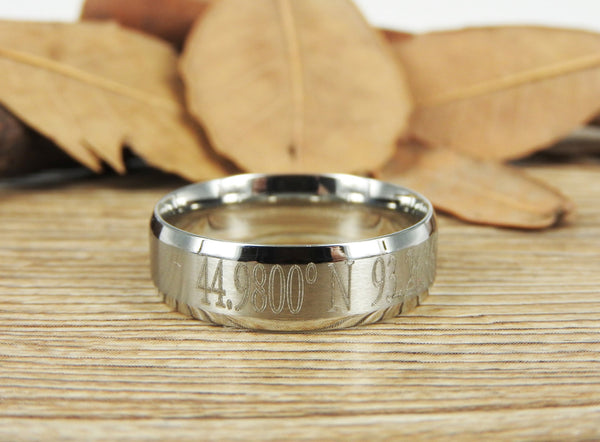 Latitude Longitude Ring, Coordinate Ring, Longitude Latitude, Personalized Ring, Personalized Jewelry,ring coordinates