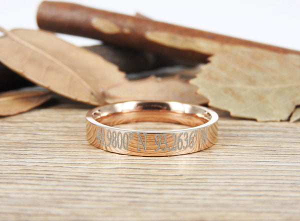 Latitude Longitude Ring, Coordinate Ring, Longitude Latitude, Personalized Ring, Personalized Jewelry,ring coordinates