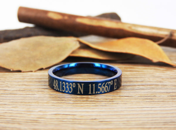 Latitude Longitude Ring, Coordinate Ring, Longitude Latitude, Personalized Ring, Personalized Jewelry,ring coordinates