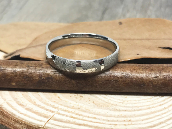Handmade Fingerprint Comic Rings set, Love Rings, Kiss Matching Wedding Rings, his and her promise ring, Wedding Rings Set, couple rings
