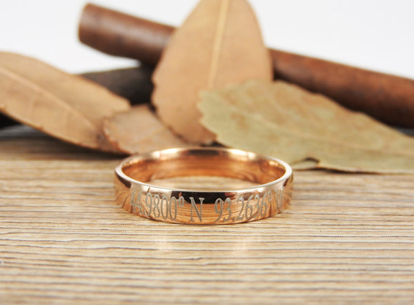 Latitude Longitude Ring, Coordinate Ring, Longitude Latitude, Personalized Ring, Personalized Jewelry,ring coordinates